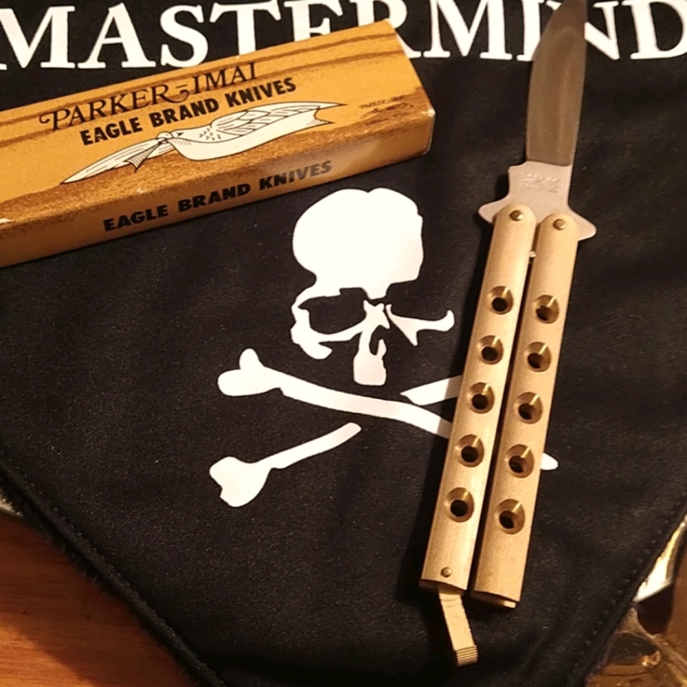 Old school Parker butterfly knife Japanese steel